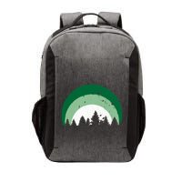 Forest Of Evergreen Tree Silhouette Distressed Trees Lover Vector Backpack