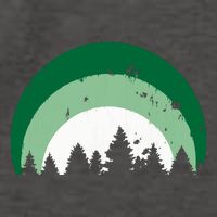 Forest Of Evergreen Tree Silhouette Distressed Trees Lover Vector Backpack