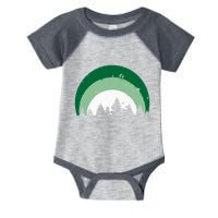Forest Of Evergreen Tree Silhouette Distressed Trees Lover Infant Baby Jersey Bodysuit