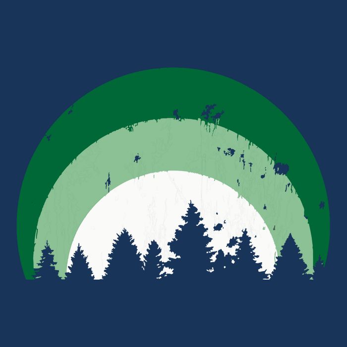 Forest Of Evergreen Tree Silhouette Distressed Trees Lover Infant Baby Jersey Bodysuit
