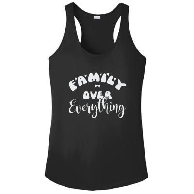 Family Over Everything Conservative Christian Anti Woke Ladies PosiCharge Competitor Racerback Tank