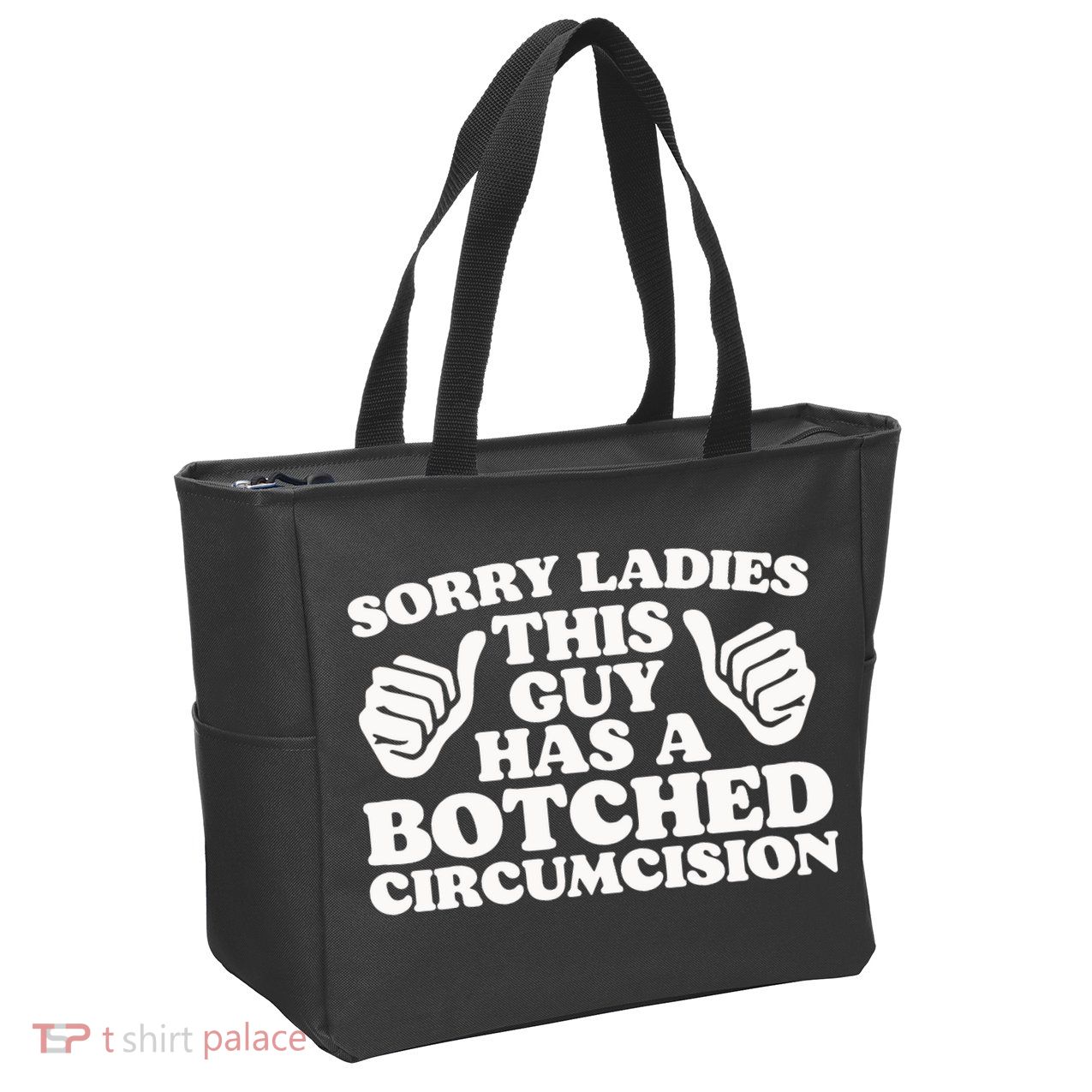 Funny Offensive Embarrassing Inappropriate Meme Zip Tote Bag