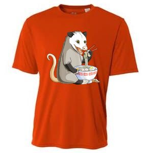 Funny Opossum Eating Ramen Cooling Performance Crew T-Shirt