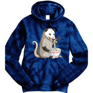 Funny Opossum Eating Ramen Tie Dye Hoodie