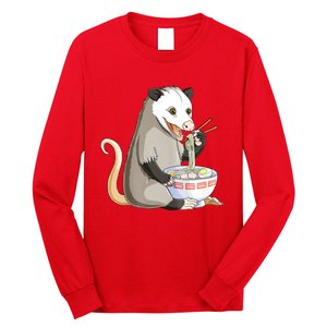 Funny Opossum Eating Ramen Long Sleeve Shirt