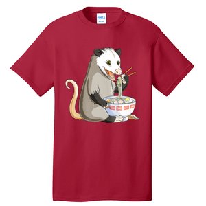 Funny Opossum Eating Ramen Tall T-Shirt