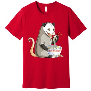 Funny Opossum Eating Ramen Premium T-Shirt