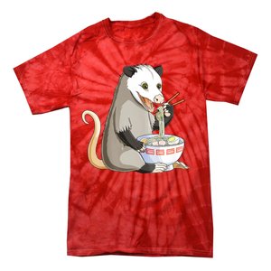 Funny Opossum Eating Ramen Tie-Dye T-Shirt