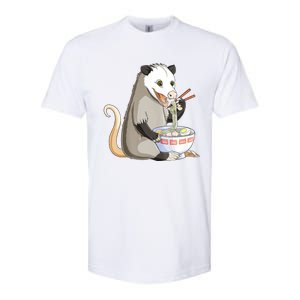 Funny Opossum Eating Ramen Softstyle CVC T-Shirt