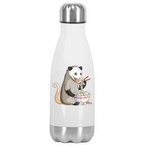 Funny Opossum Eating Ramen Stainless Steel Insulated Water Bottle