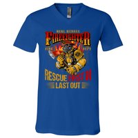 Firefighting Outfit For Fire Rescue Departt Fire Gift V-Neck T-Shirt