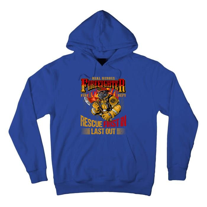 Firefighting Outfit For Fire Rescue Departt Fire Gift Tall Hoodie