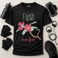 Faith Over Fear Christian Cooling Performance Crew T-Shirt
