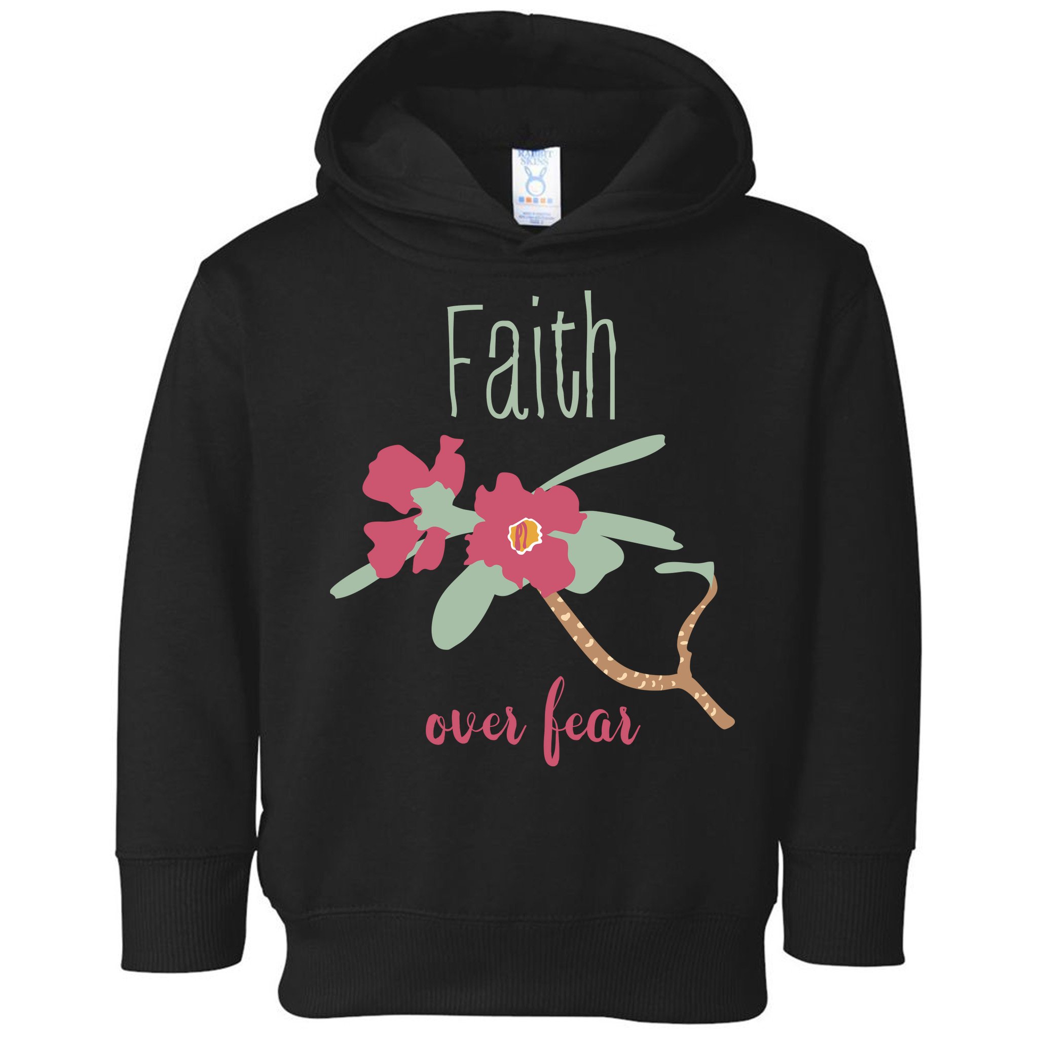 Faith Over Fear Christian Toddler Hoodie