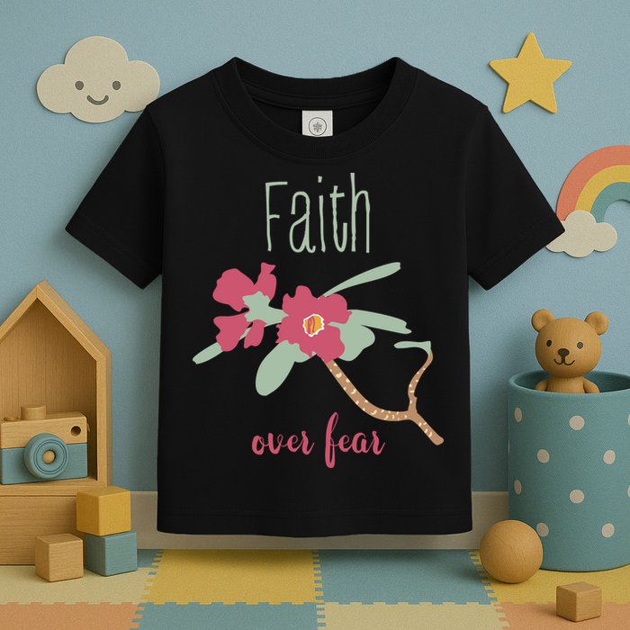 Faith Over Fear Christian Toddler T-Shirt