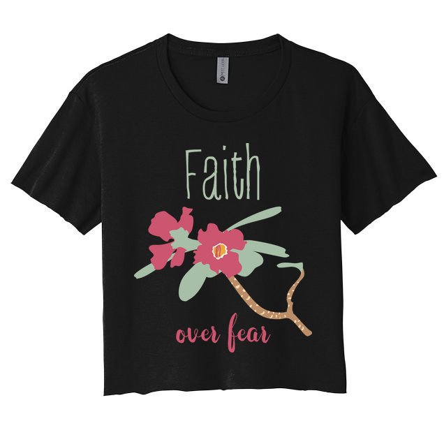 Faith Over Fear Christian Crop Top