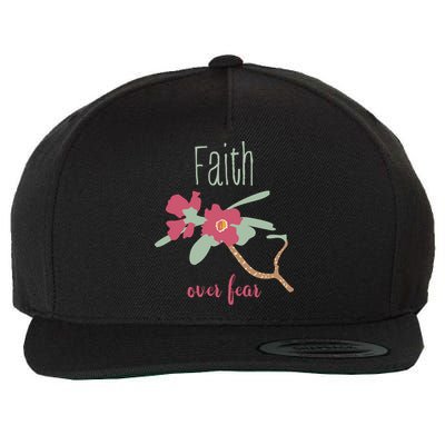 Faith Over Fear Christian Wool Snapback Cap
