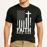 Faith Over Fear American Flag Cross Cooling Performance Crew T-Shirt