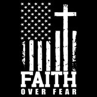 Faith Over Fear American Flag Cross Cooling Performance Crew T-Shirt