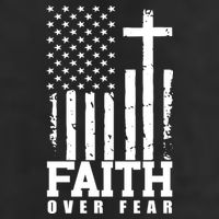 Faith Over Fear American Flag Cross Adult Drive Performance Visor