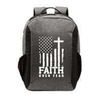 Faith Over Fear American Flag Cross Vector Backpack