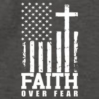 Faith Over Fear American Flag Cross Vector Backpack