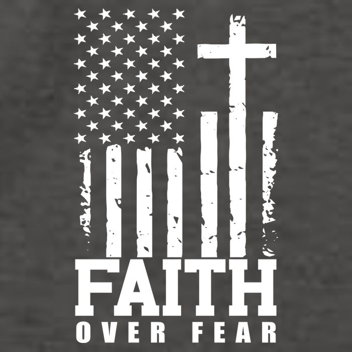 Faith Over Fear American Flag Cross Vector Backpack
