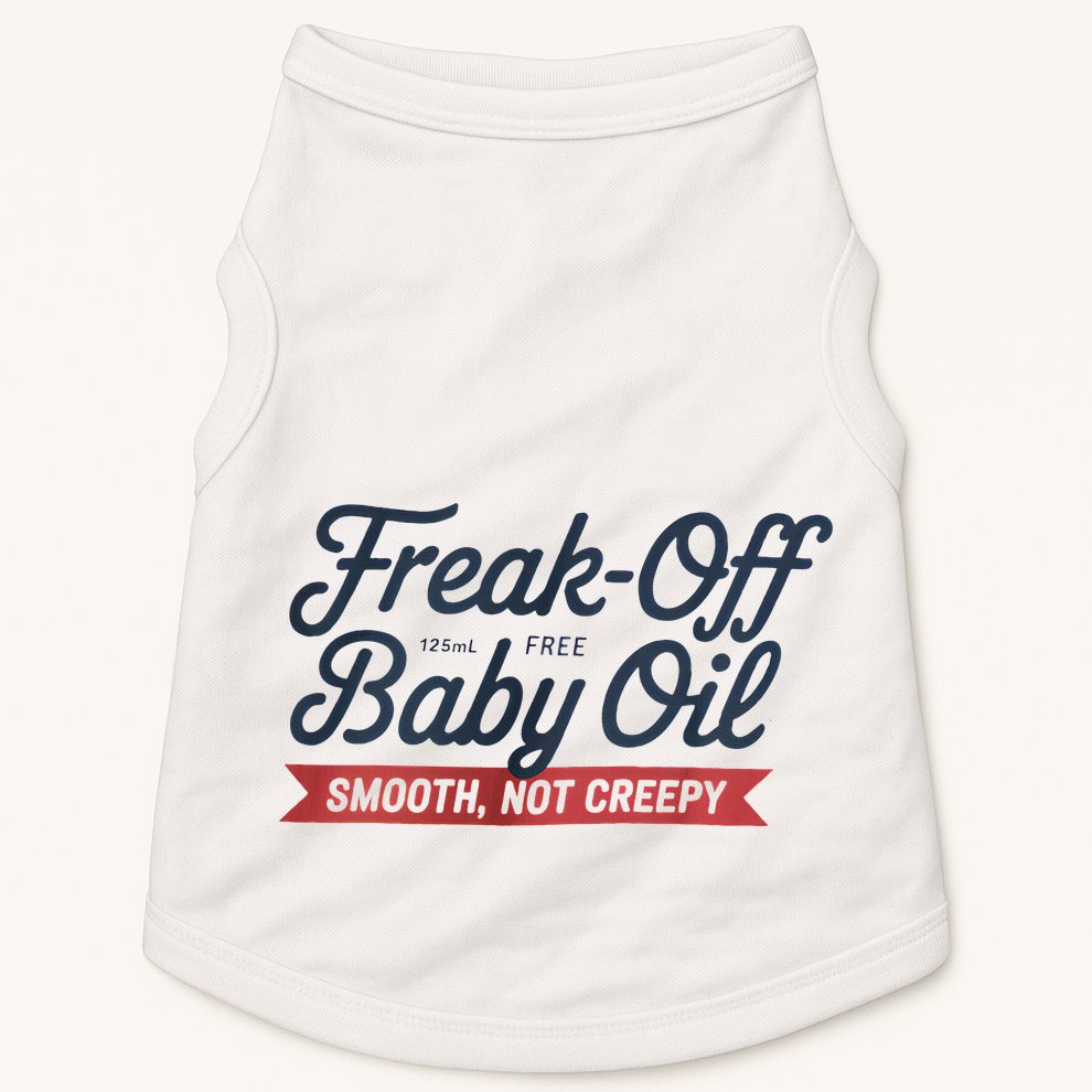 Freak Off Free Baby Oil Funny Halloween Doggie Tank