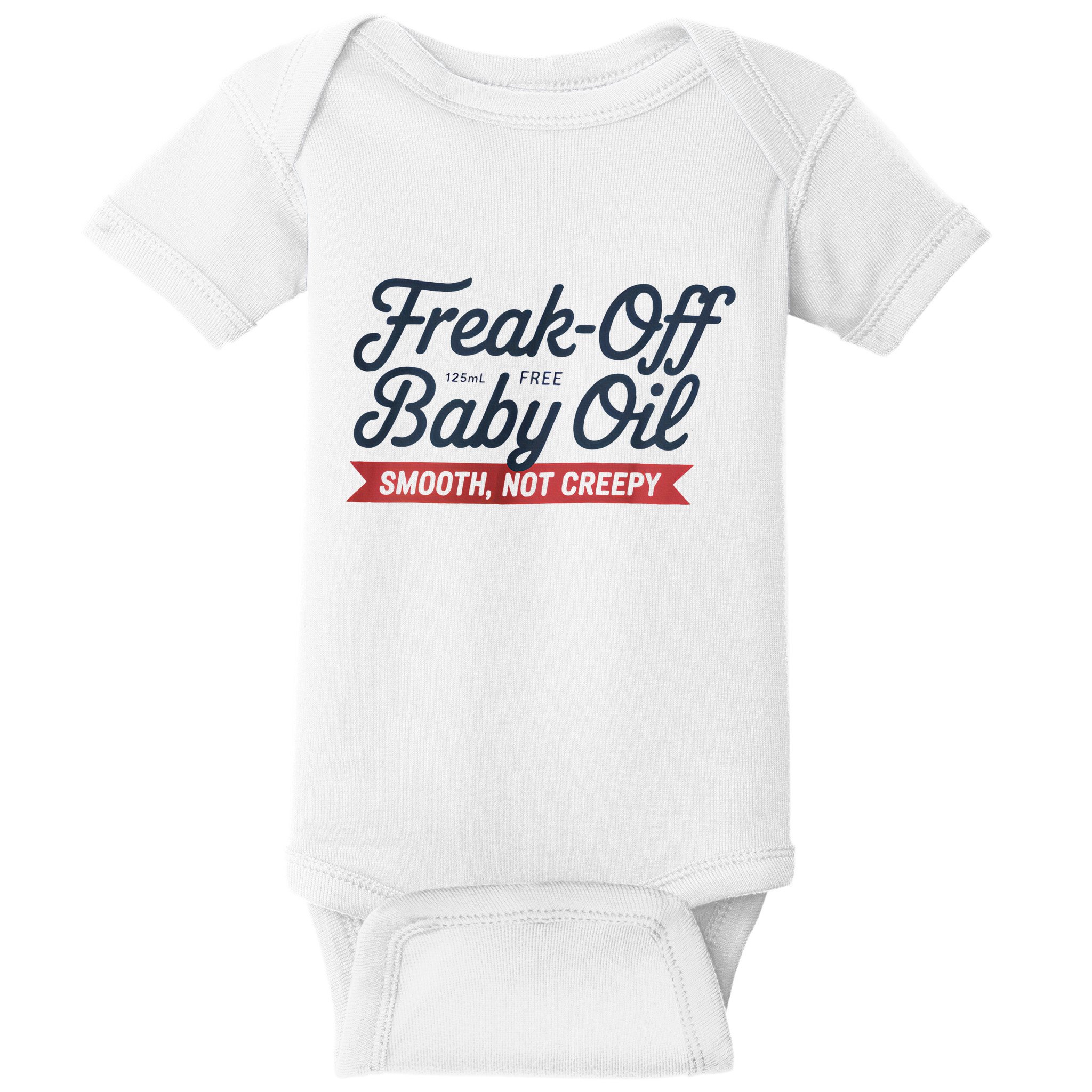 Freak Off Free Baby Oil Funny Halloween Baby Bodysuit