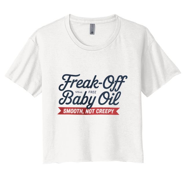 Freak Off Free Baby Oil Funny Halloween Crop Top