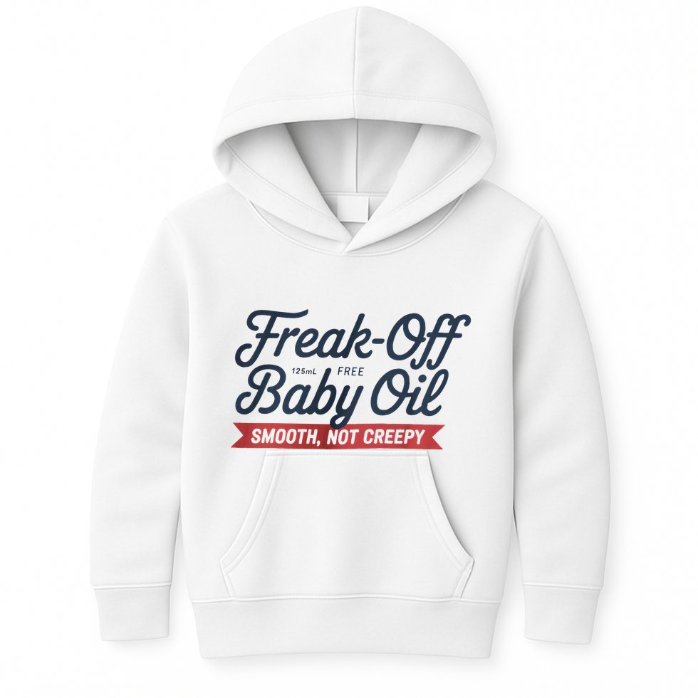 Freak Off Free Baby Oil Funny Halloween Kids Hoodie