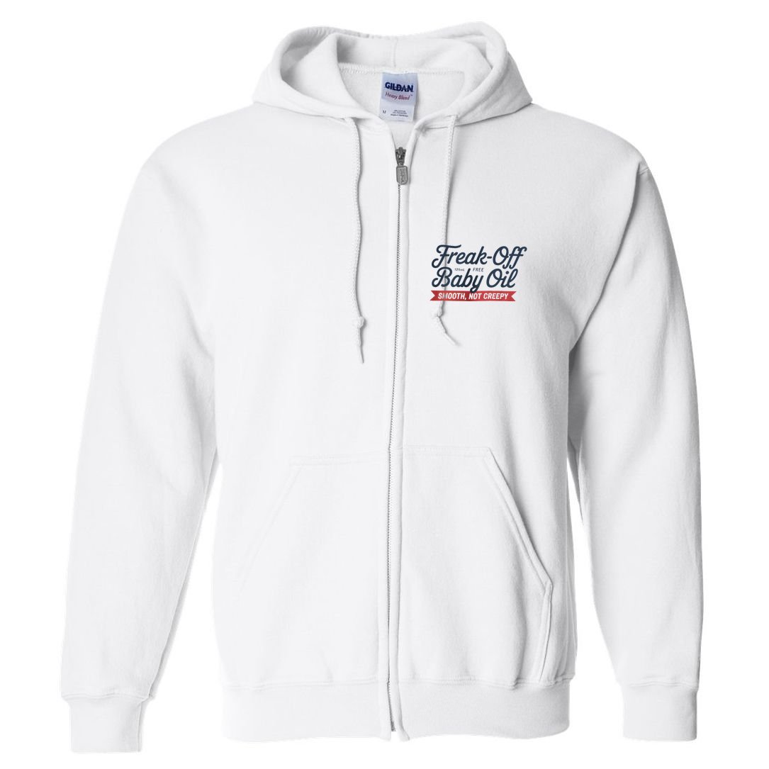 Freak Off Free Baby Oil Funny Halloween Full Zip Hoodie
