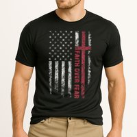 Faith Over Fear Cool Christian Cross American USA Flag Cooling Performance Crew T-Shirt