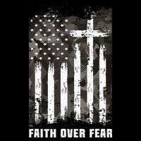 Faith Over Fear Christian Cross Camouflage American Flag Sustainable Bucket Hat