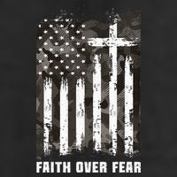 Faith Over Fear Christian Cross Camouflage American Flag Adult Drive Performance Visor