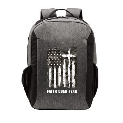 Faith Over Fear Christian Cross Camouflage American Flag Vector Backpack