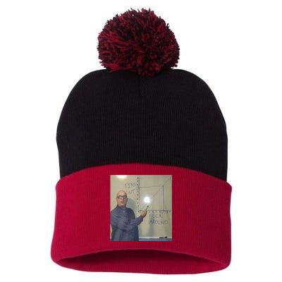 Find Out Fuck Around Pom Pom 12in Knit Beanie