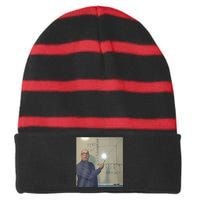 Find Out Fuck Around Striped Beanie with Solid Band