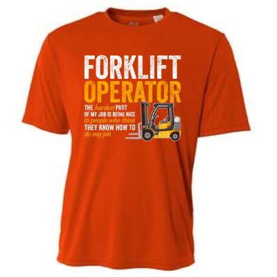 Forklift Operator Forklift Driver Funny Gift Cooling Performance Crew T-Shirt