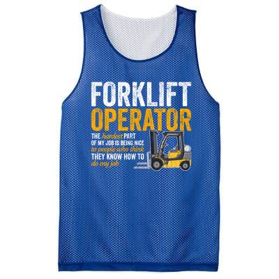 Forklift Operator Forklift Driver Funny Gift Mesh Reversible Basketball Jersey Tank