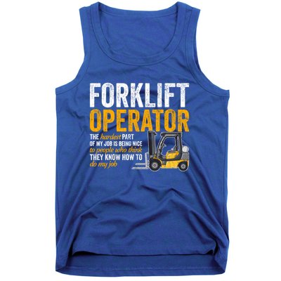 Forklift Operator Forklift Driver Funny Gift Tank Top