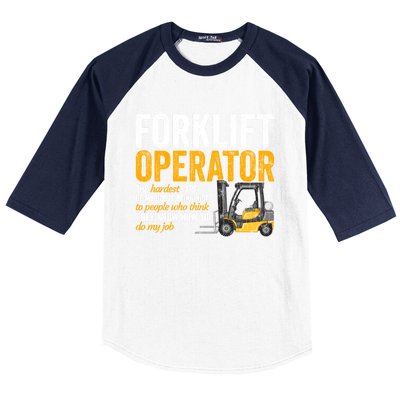 Forklift Operator Forklift Driver Funny Gift Baseball Sleeve Shirt