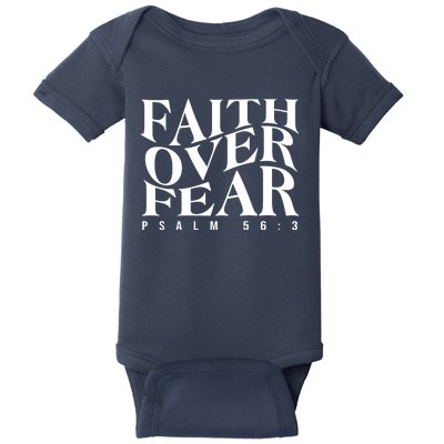 Faith Over Fear Psalm 56 3 Baby Bodysuit