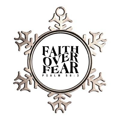 Faith Over Fear Psalm 56 3 Metallic Star Ornament