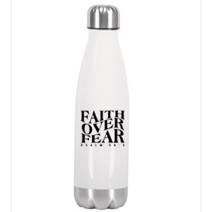 Faith Over Fear Psalm 56 3 Stainless Steel Insulated Water Bottle