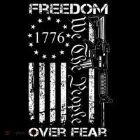 Freedom Over Fear Pro Gun USA Flag 2nd Amendment 7-Panel Snapback Hat