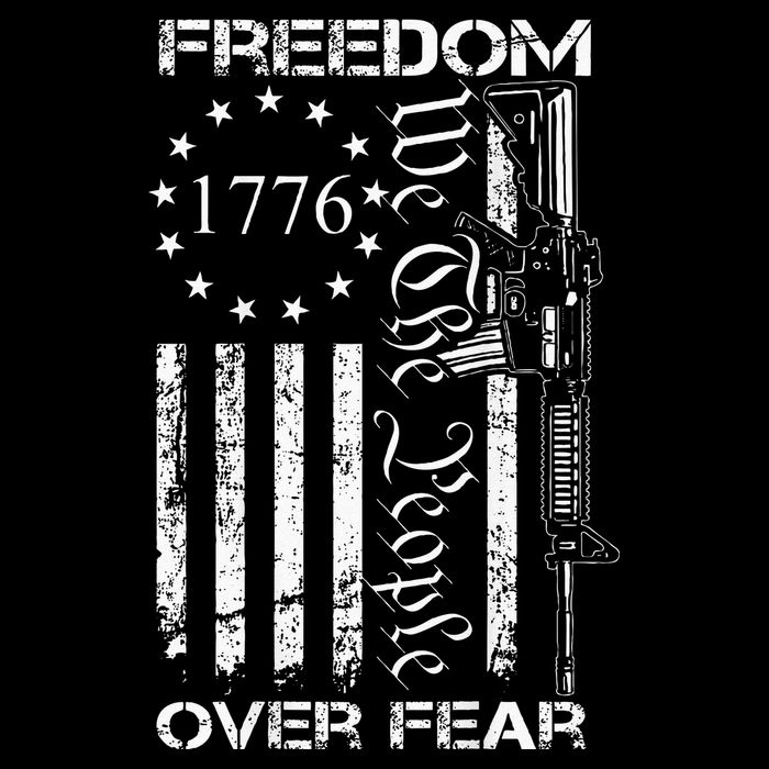 Freedom Over Fear Pro Gun USA Flag 2nd Amendment Magnet