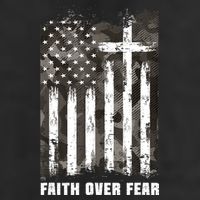Faith Over Fear Christian Cross Camouflage American Flag Cool Comfort Performance Bucket Hat
