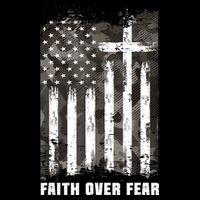 Faith Over Fear Christian Cross Camouflage American Flag Cooling Performance Crew T-Shirt