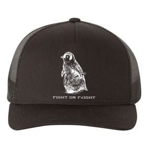 Fight Or Flight Funny Penguin Pun Fight Or Flight Meme Yupoong Adult 5-Panel Trucker Hat